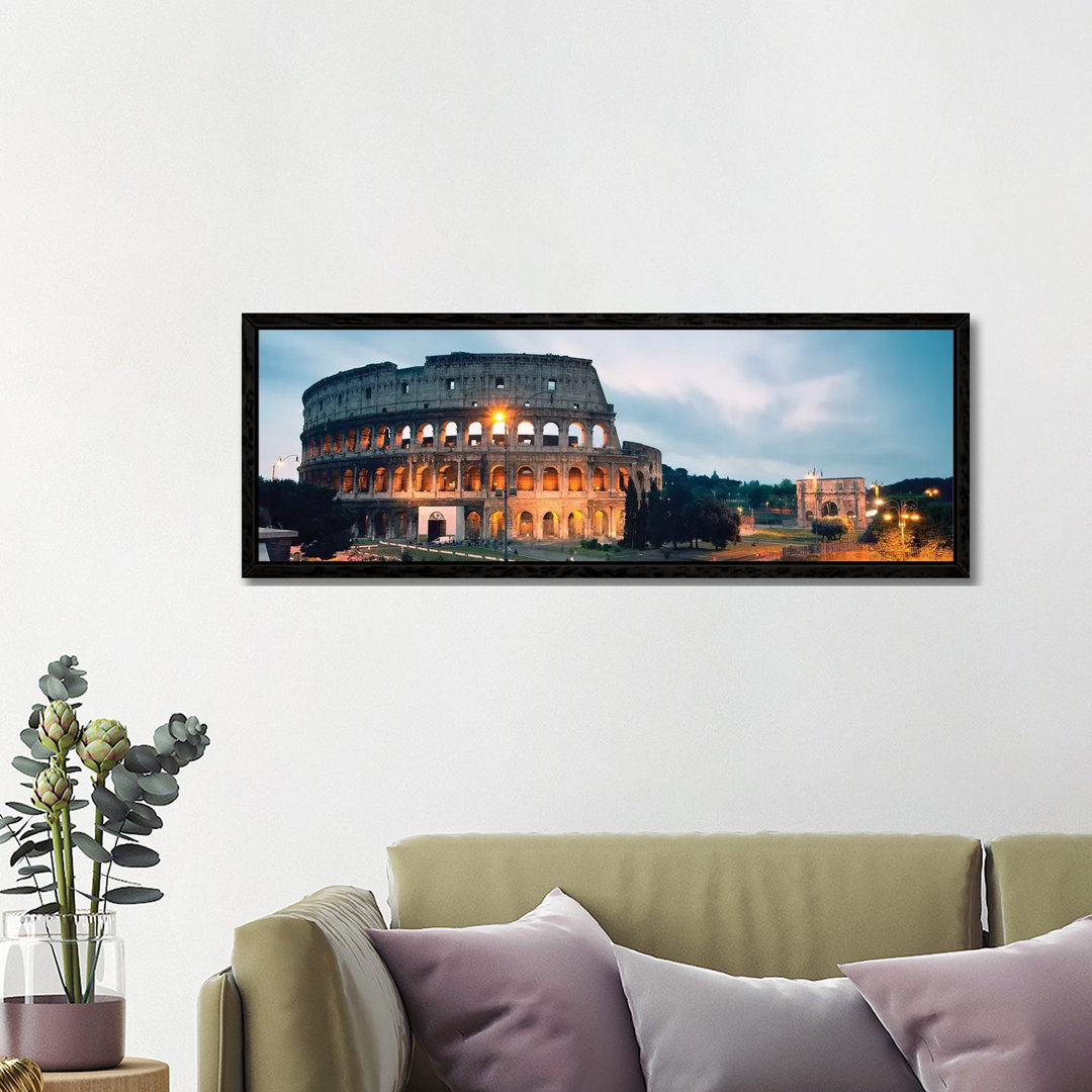 Abenddämmerung am Kolosseum von Matteo Colombo - Panoramic Gallery- Giclée auf Leinwand