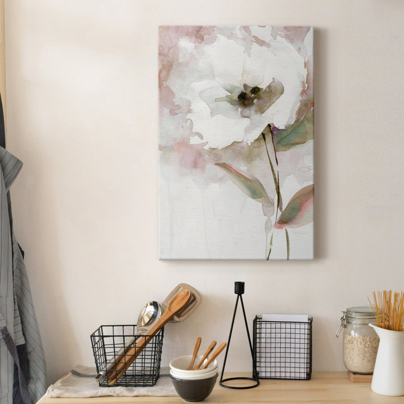 Summer Bloom II - peinture sur toile tendue, H 27 po x l 18 po x P 1 po