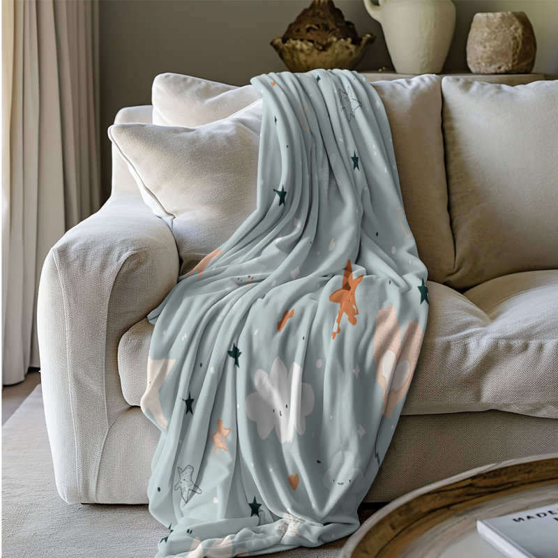 Caring Bear - 1 pièce Sherpa Premium, L 60 po x L 80 po