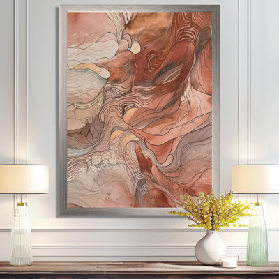 Chocolate Dreams Terra Cotta Watercolor - Abstract Painting Wall Art