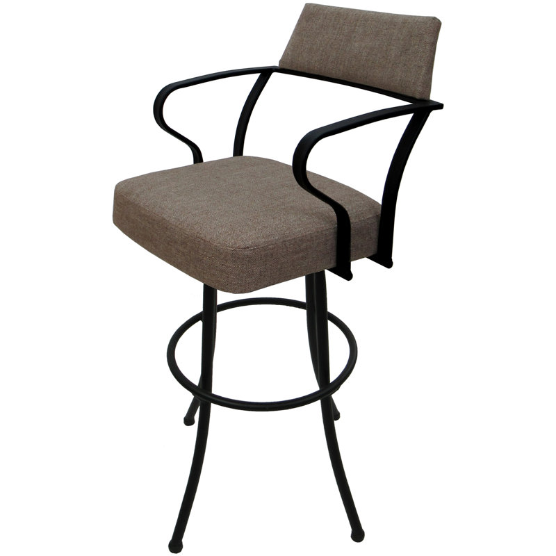 Très grand tabouret pivotant 34 po Danaisa, Noir