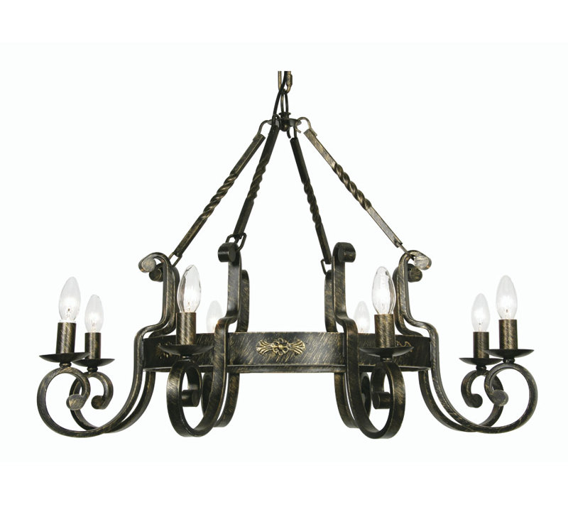 Carlisle 8 - Light Waggon Wheel Chandelier