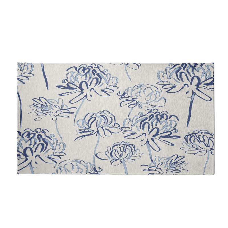 Tapis bleu / gris Alvordton, Rectangle 3 pi x 5 pi