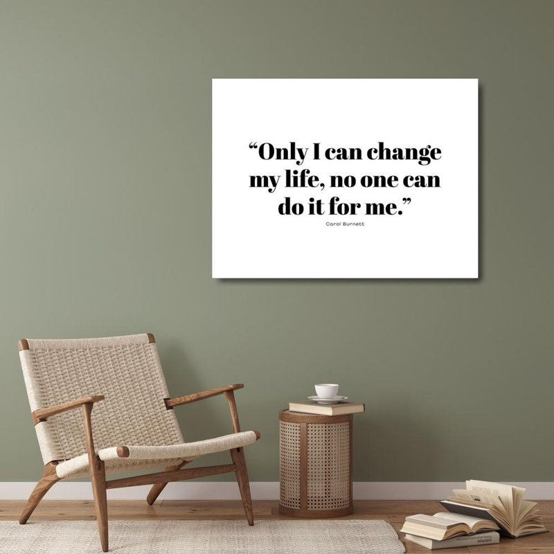 Art sur toile tendue Trinx ArtsyQuotes, Carol Burnett, citation: «change ma vie», H 28 po x l 36 po