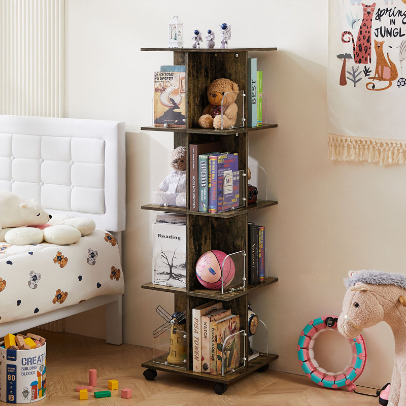 Prinsburg Corner Bookcase, Brown