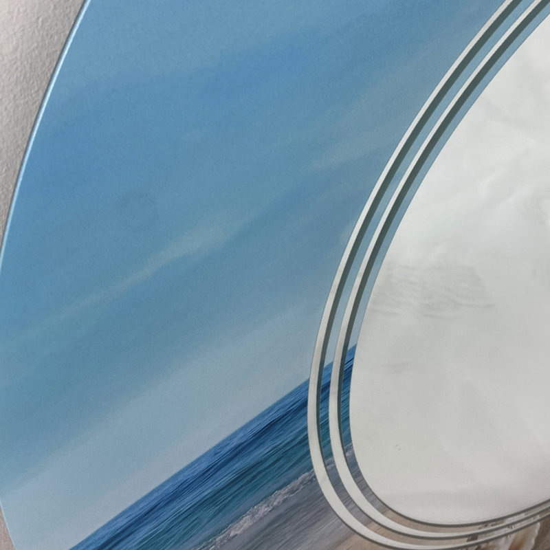 Miroir mural Tropical Beach Shells, nautique et bord de mer, 32 po x 32 po