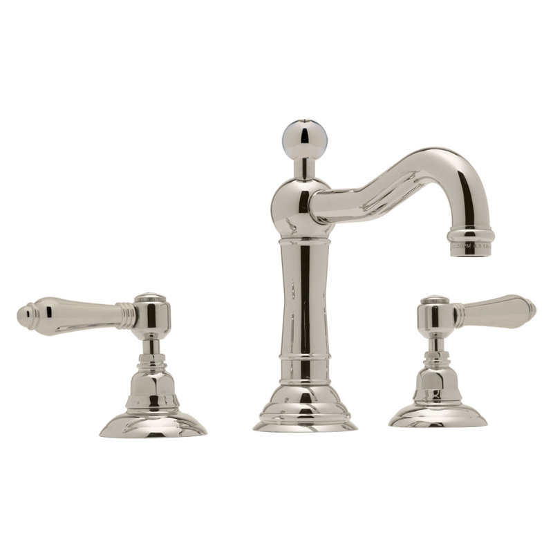 Acqui Widespread Bathroom Faucet, Polished Nickel, Lever