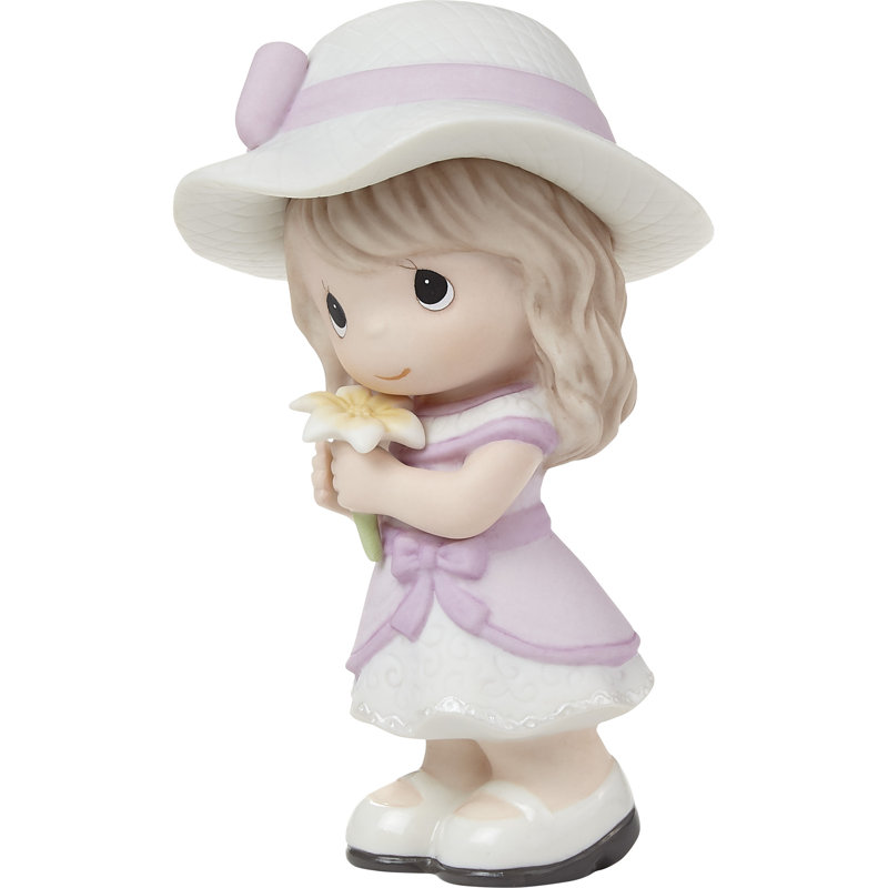 Springtime Blessings Porcelain Figurine with Lily Flower