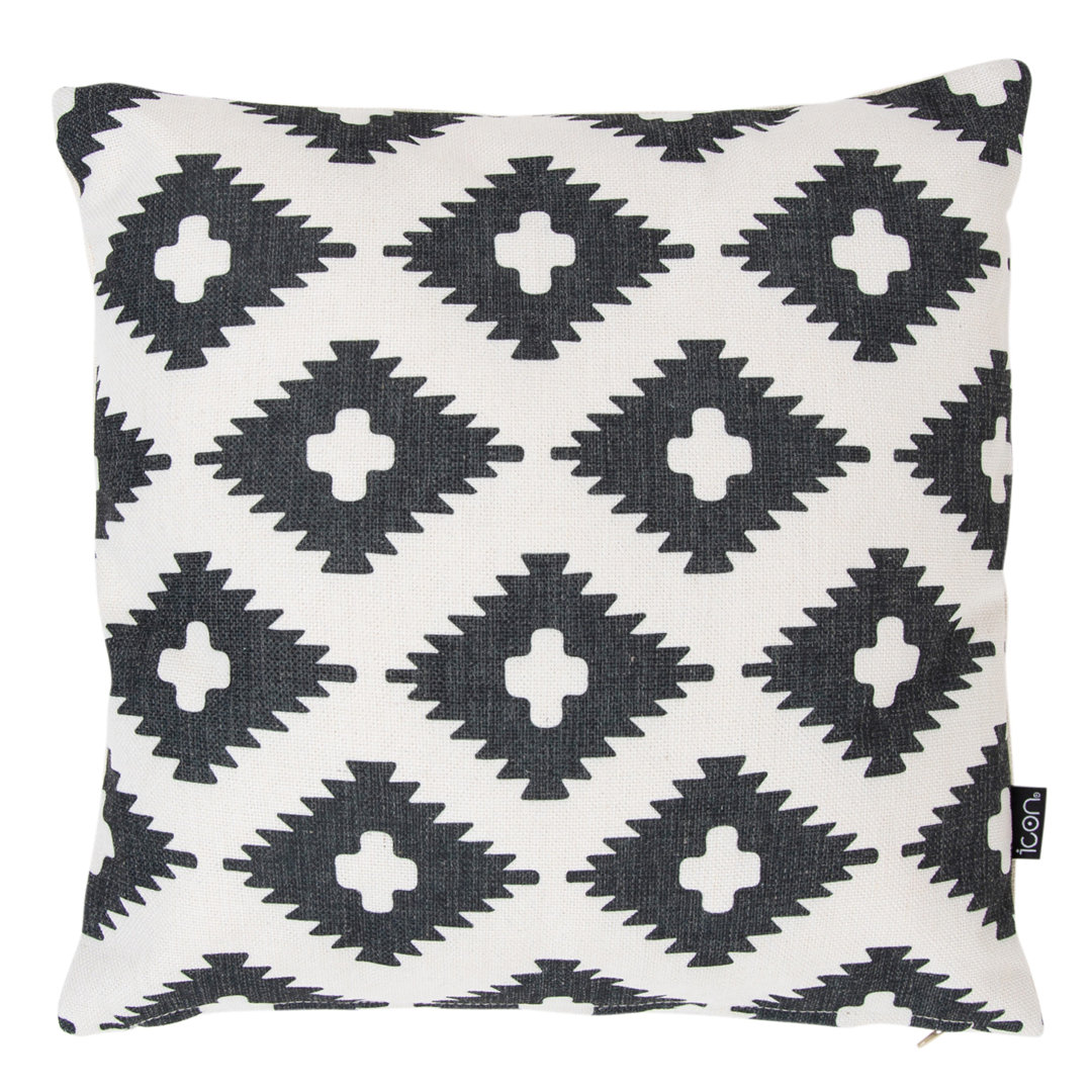 Bean Bag Bazaar Geometric Print Indoor-Outdoor Cushion, Multicolour
