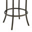 Tabouret de bar ou de comptoir pivotant au fini moka avec similicuir brun
