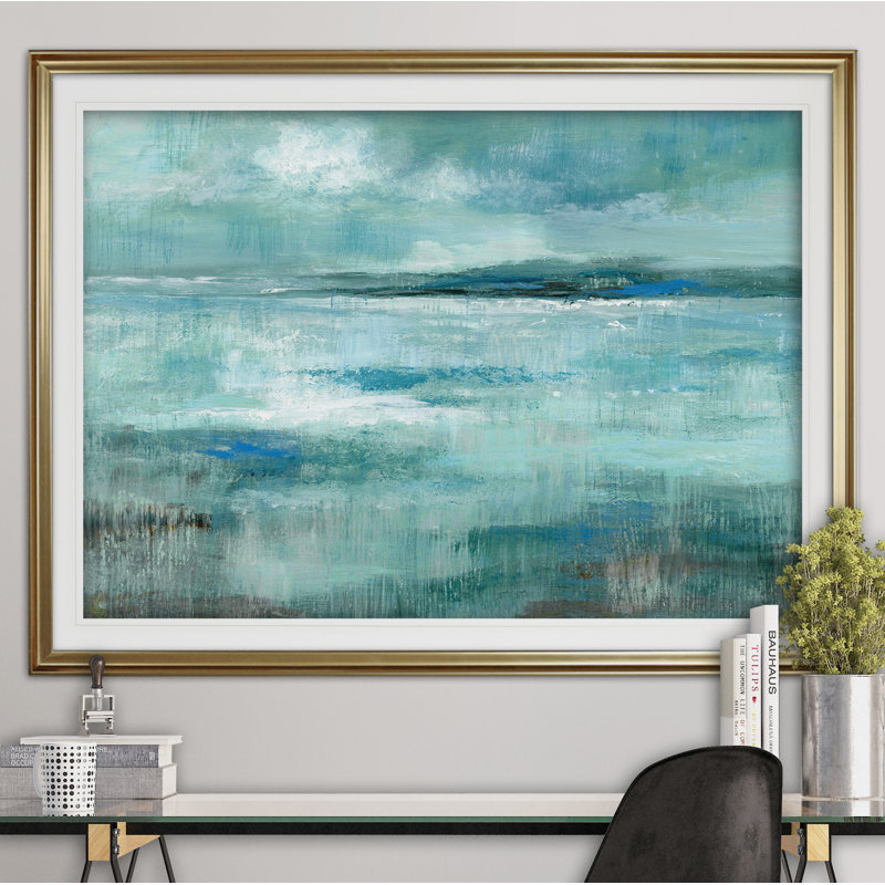 " Isle View ", Gold Framed, 24" H x 32" W x 1.5" D