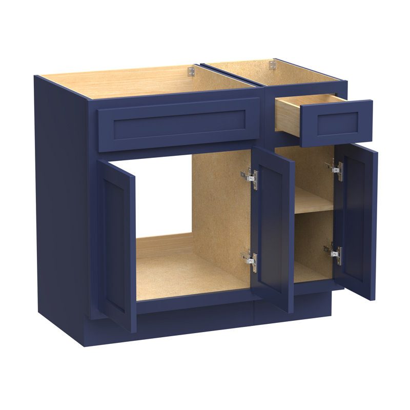 36 base de meuble-lavabo simple seulement, Bleu