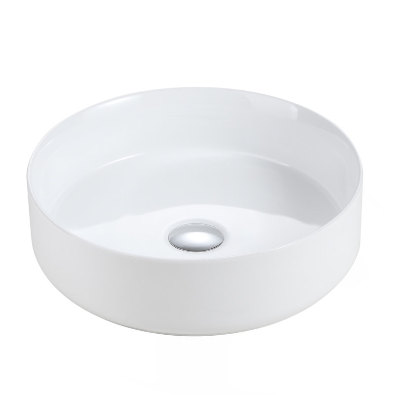 BB16-16A-101, cuve en céramique blanche intégrée, bonde NON incluse