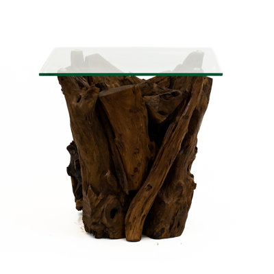 Aggelos Glass Top End Table