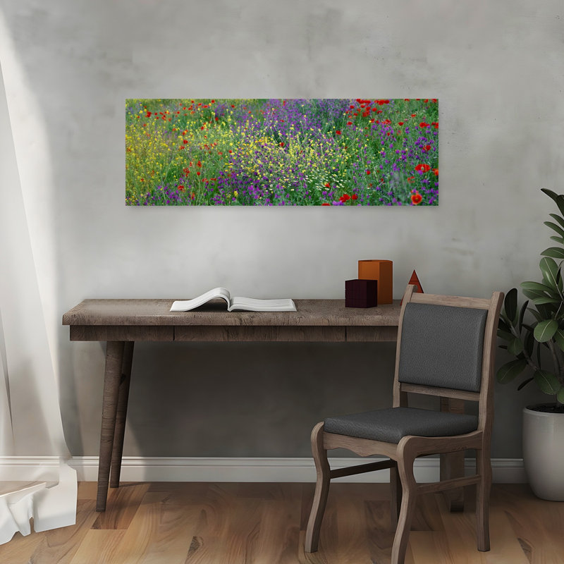 Wildflowers El Escorial Spain by Collezione Panoramica - Wrapped Canvas Panoramic Print, 30.48 cm H x 91.44 cm W