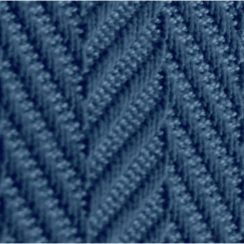 Couverture 100% coton à chevrons Threadmill, King (106" x 92"), Folkstone Blue