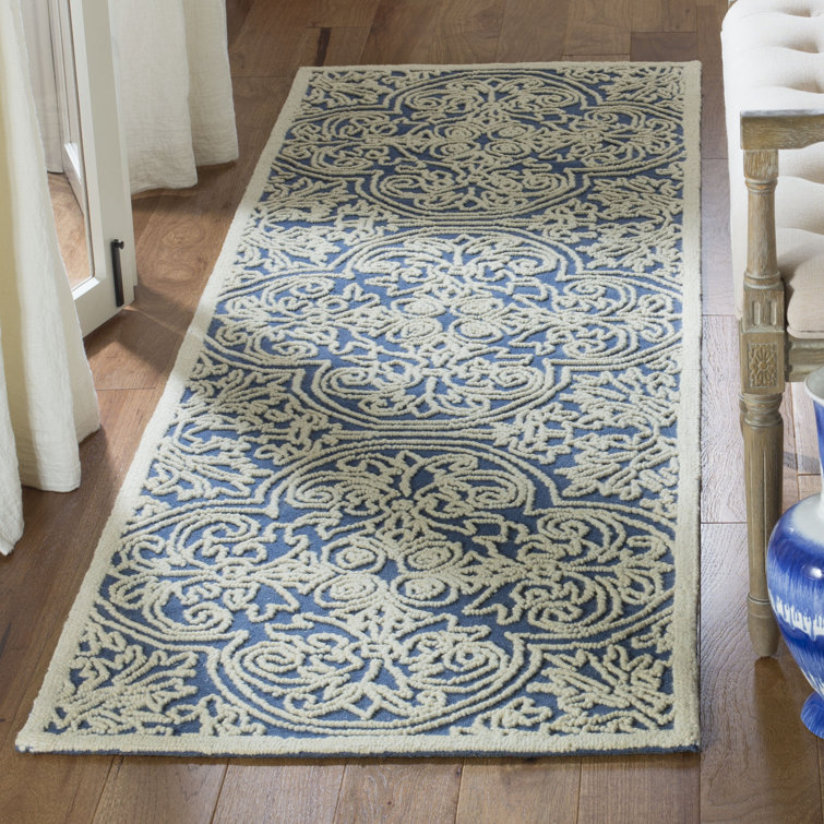 Marys Trace Hand Tufted Wool And Cotton With Latex Ikat Rug