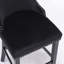 Tabourets de bar contemporains rembourrés en velours avec décoration capitonnée à boutons et pieds en bois, garniture cloutée chromée, chaises de bar de style loisir, tabourets de bar, ensemble de 2 (noir), SW2002BK-700792728-700792727-700792725