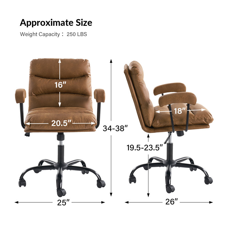 Chaise de bureau Kaynath , Chameau