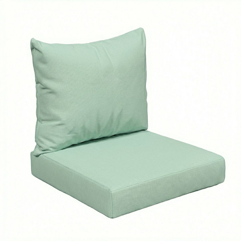 Sunbrella Outdoor Solid Knife Edge Deep Seating Pillow and Cushion Set, 30 in W x 27 in D x 5 in H, Sunbrella - Canvas Spa