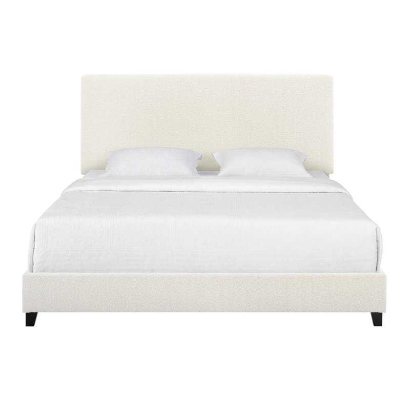 Grand lit plateforme tapissier Boucle