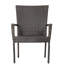 Chaise de salle à manger d'extérieur 3 pièces brun, empilable, 3 places, brun, mélange homogène