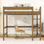 Lit mezzanine simple avec bureau et échelle