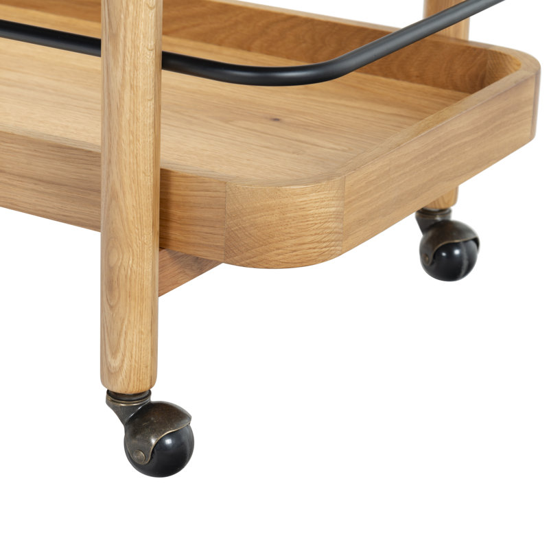 Desserte de bar 2 tablettes Krystof, Naturel