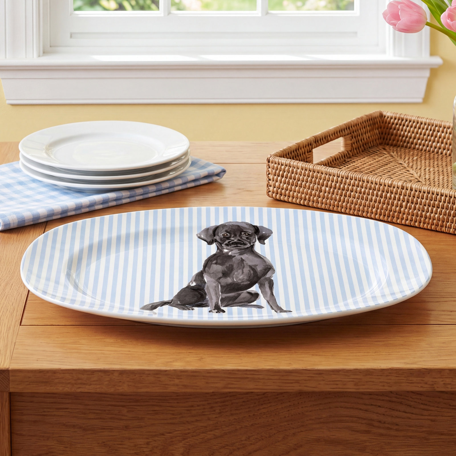 Traychic Oval Resin Platter