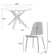 Folmar 4 - Person Dining Table Sets With 39.4'' Round Table & 4 Upholstered Chenille Chairs