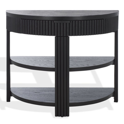 Christy Reeded Half Moon Console Table