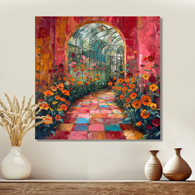 Orange orange, fleurs en fleurs, salon I - Fleurs, art mural