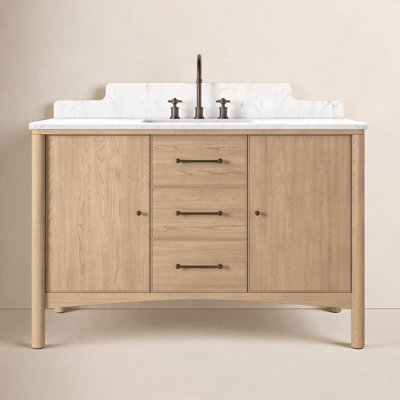 Carrara Marble Double Bathroom Vanity