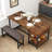 Kitchen Dining Table Set With Upholstered With Storage Drawers & Wine Rack-2122272151