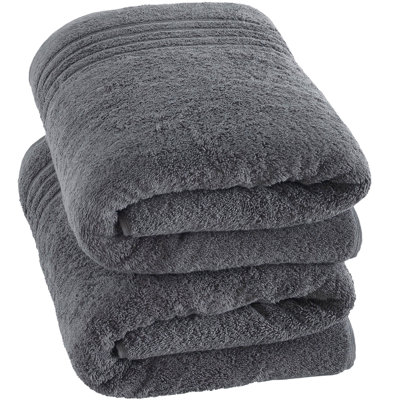Jumbo Large Bath Sheets Towels 2 Pack Soft and Absorbent, Premium Quality 100% Cotton Towels (Bath Sheet)