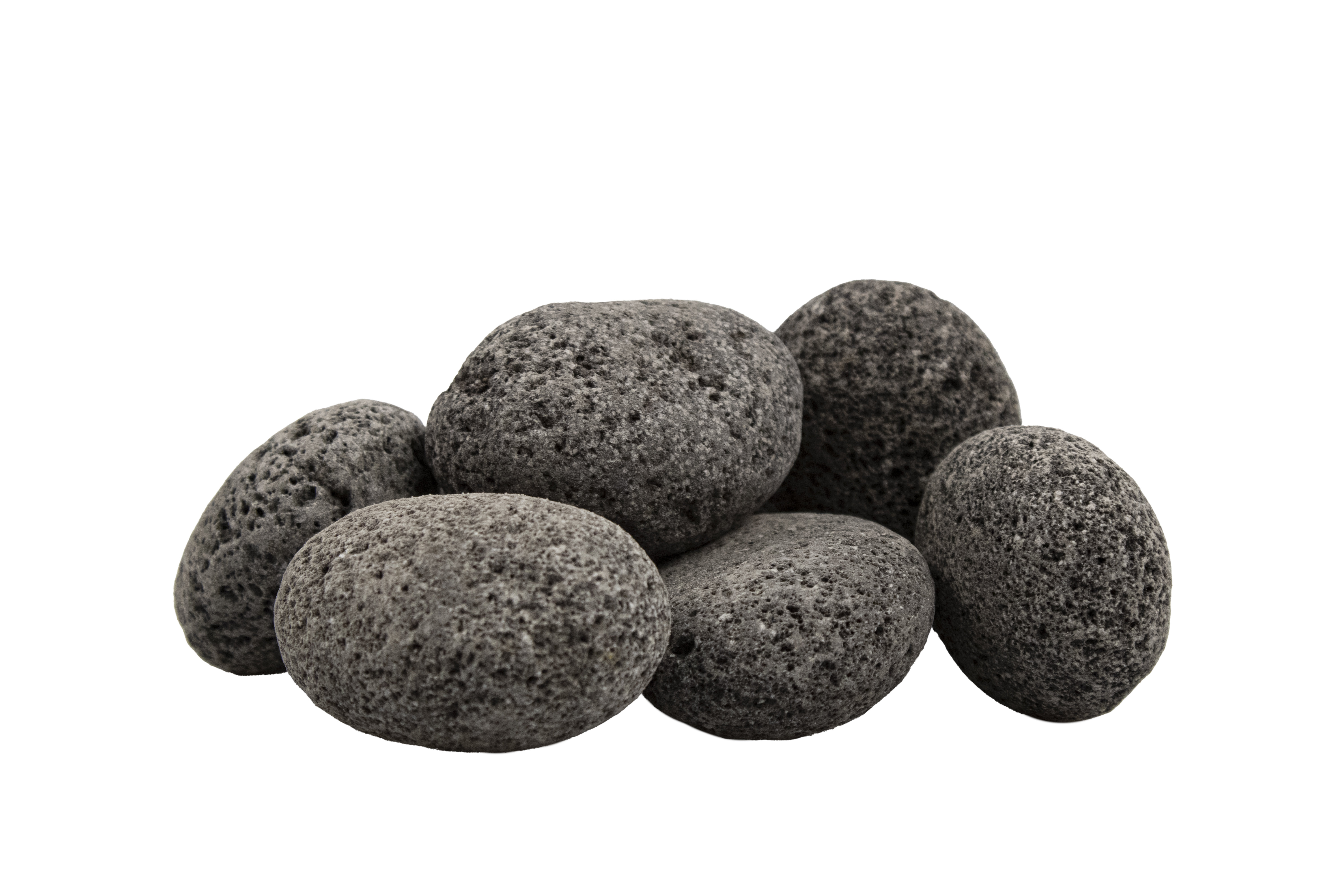 Arlmont & Co. Medium Tumbled Lava Stone – Grey/Black Volcanic Fire Pit ...