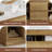 48" Mid Century Modern Bathroom Vanity with Sink, Natural Wood Finish, White Ceramic Top, Soft Close Drawers and Open Storage Shelves, Pre-Assembled Need-1965535059
