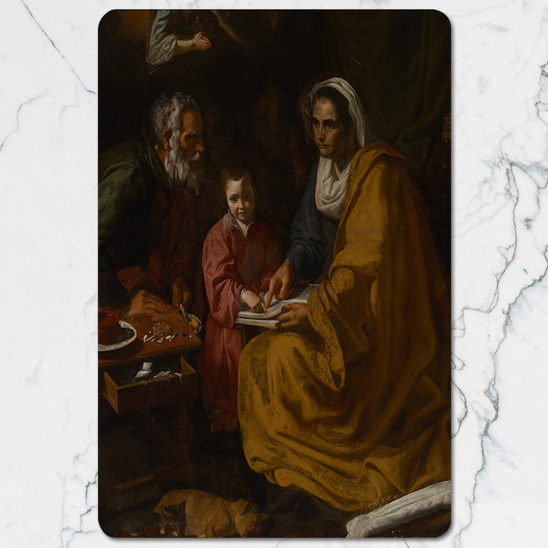 Set of 12 Placemat and Coaster Set in Walnut Wood, High End Print Artwork, Exclusive Collection
