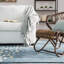Tapis bleu / gris en laine / soie touffetée à la main Farley-2025365952
