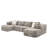 135'' Upholstered Boneless U-Shape Sectional With Ottomans, No Assembly Required-834970813
