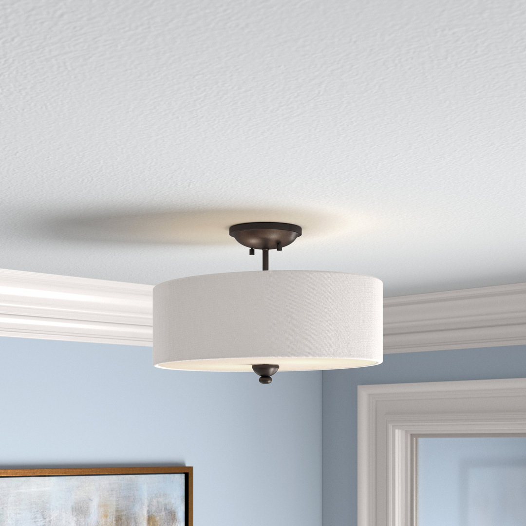 Stockton Fabric Semi Flush Mount Alcott Hill®