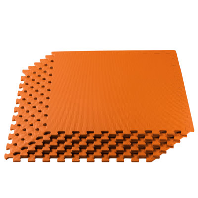 3/8" Thick Multipurpose Foam Floor Tile 100 Square Feet (25 Tiles)