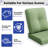 Outdoor Deep Seat Cushion Set - Fade-Resistant Olefin Fabric-51979986-53963282