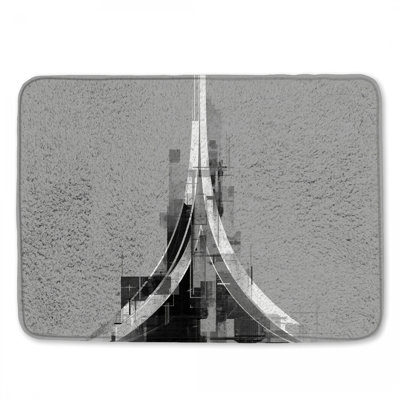 Tapis de bain abstrait à structure architecturale