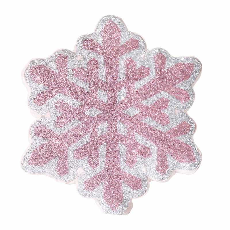 Coussin Sparkles Home Strass | Housse en velours | Insert décoratif inclus, Rose