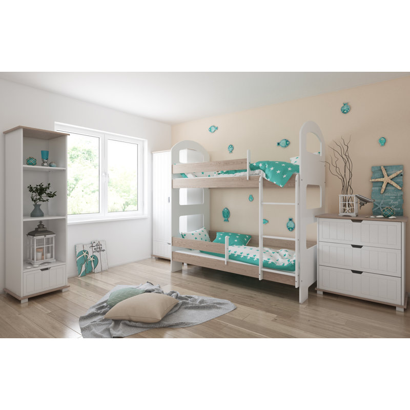 Peterkin Bunk Bed with Built-in Ladder Included, Without Drawer, 80 x 180 cm, Experience