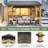 10 FT x 12 FT Outdoor Patio Solid Wood Gazebo with Steel Hardtop for Patio, Backyard