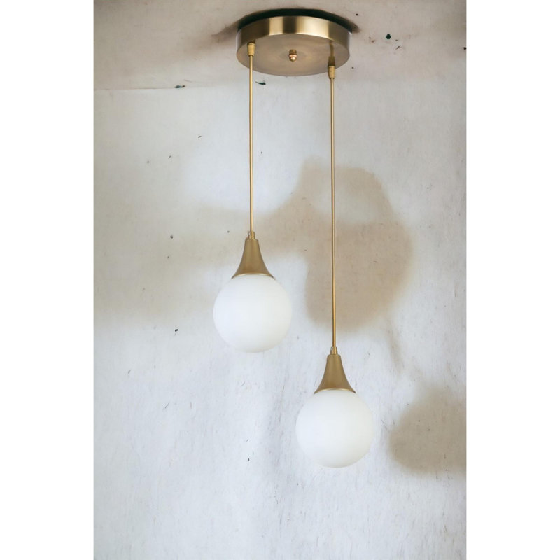 Chandle Chandelier, Gold/White