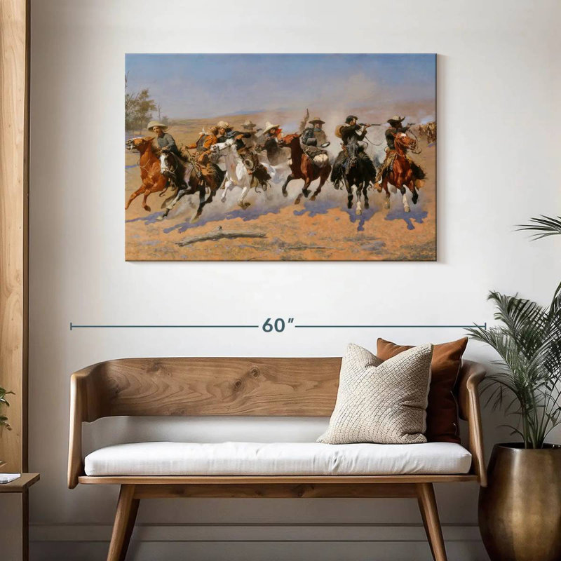 Lelar A Dash For The Timber, 30" H x 45" W