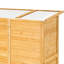 Remise de rangement extérieure en bois imperméable pour outils de jardin 55 x 67,5 pouces